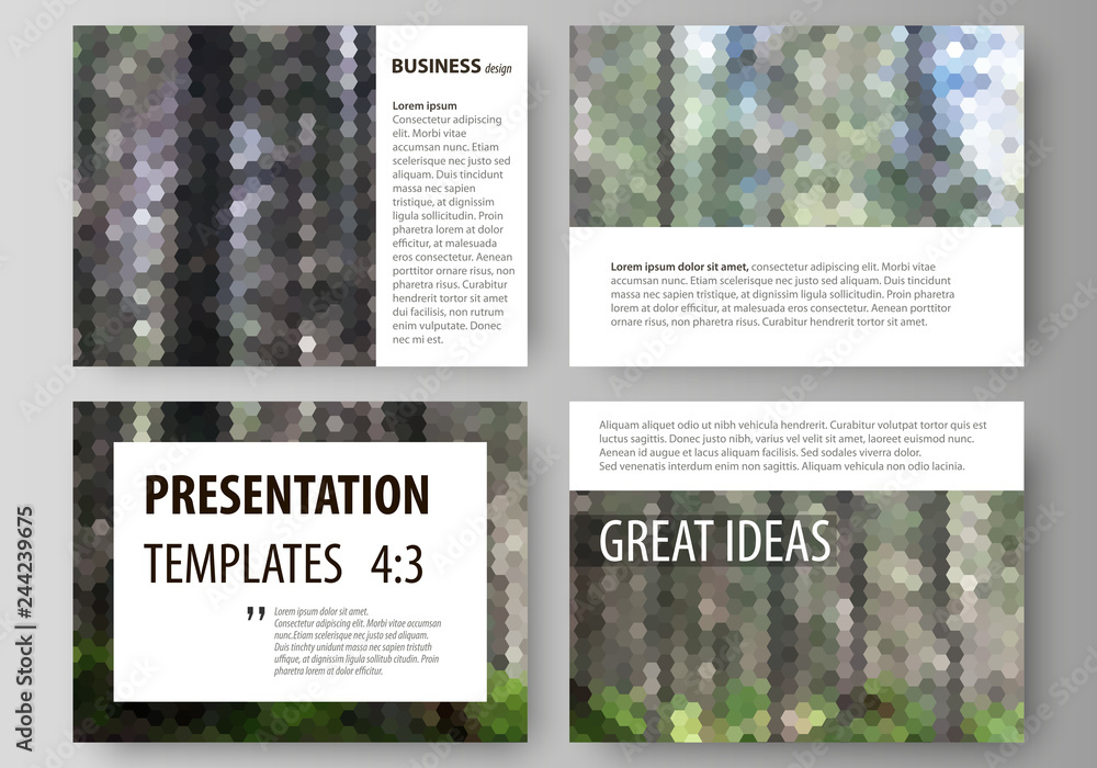 Poster presentation slide templates. easy editable abstract vector layouts in flat design. colorful backgro