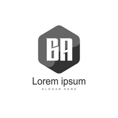 Obraz premium Letter Logo BA Template Vector Design