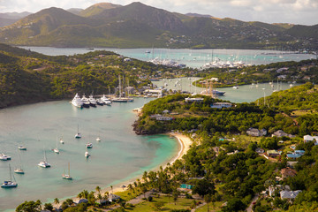 Naklejka premium English Harbour is a natural harbour and settlement on the island of Antigua