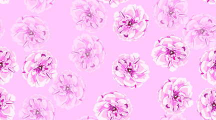Seamless Flowers Pattern, Roses.