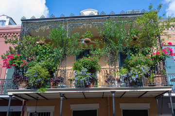 Beautiful building in the French Quarter of New Orleans, Louisiana