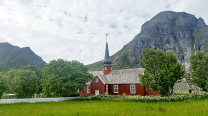 Fototapeta na wymiar Kirche auf den Lofoten