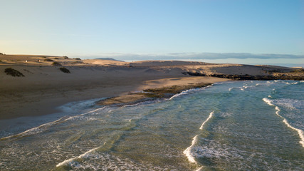 aerial view of Moro beach, Fuerteventura