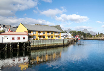Fototapeta na wymiar Harstad village in Norway