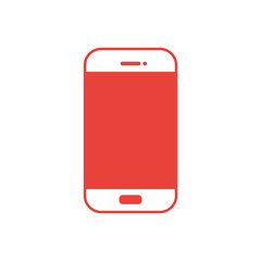 Smartphone - Piktogramm - Symbol - rot