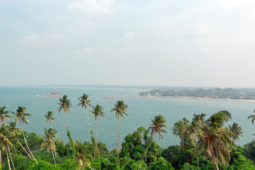 Fototapeta na wymiar Island of Beruwala lighthouse at Sri Lanka