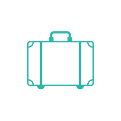 Koffer - Piktogramm - Symbol - mint