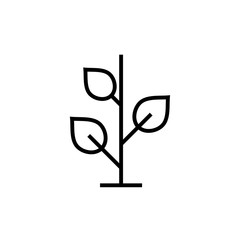 Pflanze - Piktogramm - Symbol - schwarz