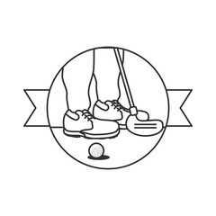 seal with golf player feet and stick