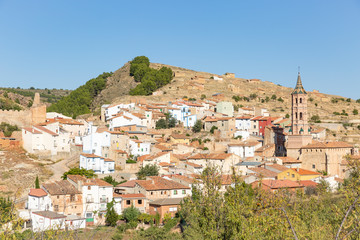 Fototapeta na wymiar a view of Monterde village, province of Zaragoza, Aragon, Spain
