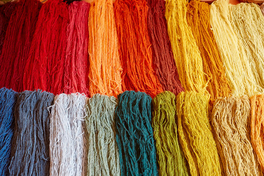 Colorful Yarns made from natual dye