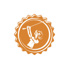 seal with golfer woman avatar character