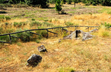 Obraz premium Graves of the Early Middle Ages Forcadas Necropolis