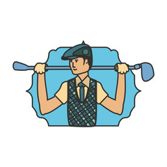 seal with golfer avatar character