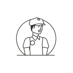 golfer with cap avatar character