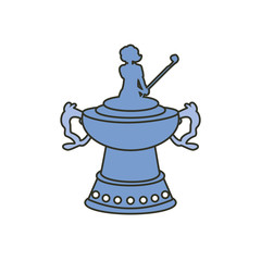 trophy of golf isolated icon