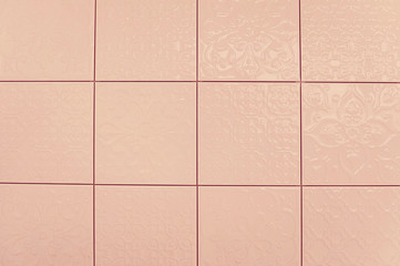 Pink floral tile background texture