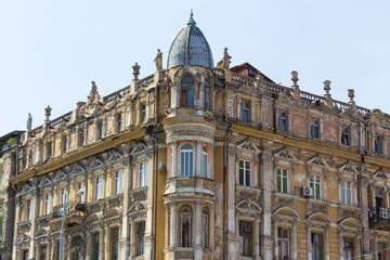 The historical and cultural center of the city of Odessa with recognizable architecture of the...