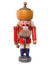 Traditional Christmas Nutcracker isolated on white