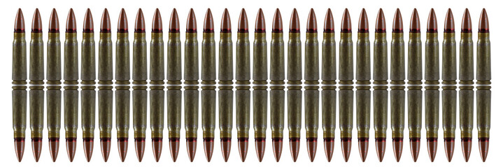 Bullet fence on white background isolated