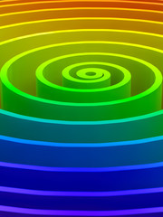  Spiral in rainbow colors
