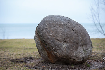Unique Kettle rock from Kettle Point, Ontario, Canada