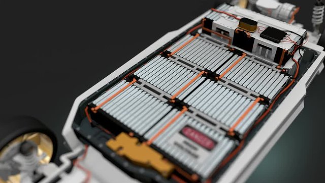 Artist rendering EV battery pack.