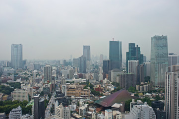 Obraz premium Widok na panoramę Tokio, Japonia