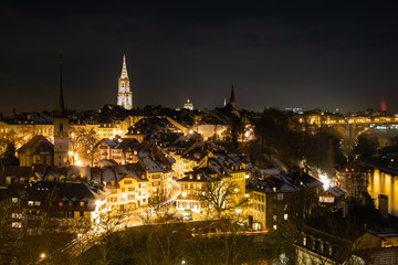 Obraz premium Berne by night, Switzerland, Europe