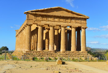 Ancient Greek Temple Concordia in Agrigento Sicily