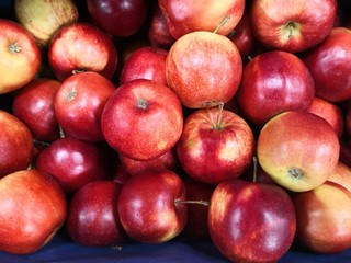 Fototapeta na wymiar Red apples full frame background