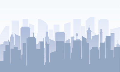 skyline city modern vector illustration