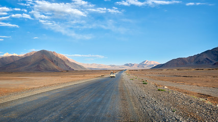 Long Pamir Highway M41, taken in Tajikistan in August 2018 taken in hdr