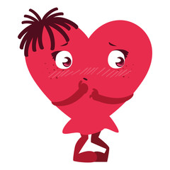 heart face emoticon character