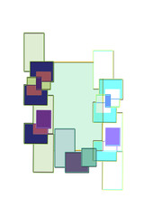 Fototapeta premium Square and Rectangle Shapes Surrounding Center Space