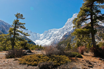 Fototapeta na wymiar Mountain landscape in Nepal