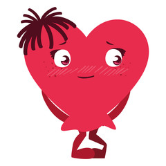 heart face emoticon character