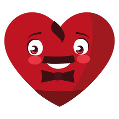 heart with bowtie emoticon character