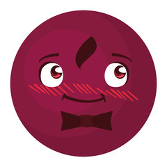 happy gentleman emoticon with bowtie