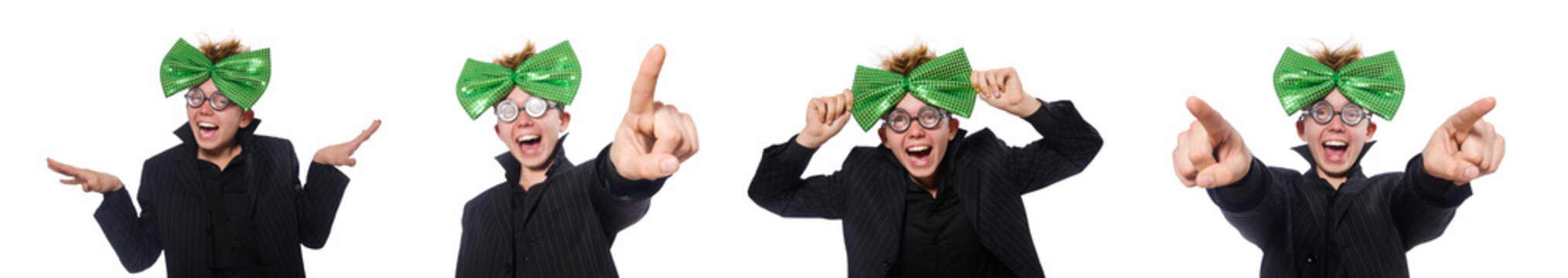 Funny man in saint patrick holiday concept