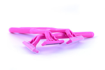 Isolated Pink Razors