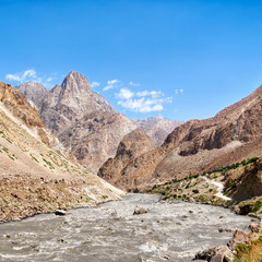 Pamir Highway in the Wakhan Corridor, taken in Tajikistan in August 2018 taken in hdr