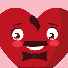 heart with bowtie emoticon character
