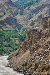 Pamir Highway in the Wakhan Corridor, taken in Tajikistan in August 2018 taken in hdr