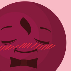 happy gentleman emoticon with bowtie