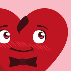 heart with bowtie emoticon character