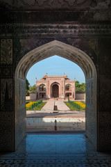 (Public place) Tomb of I'timād-ud-Daulah or Baby Taj the beautiful architecture in Agra, Uttar Pradesh, India