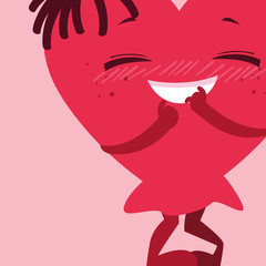 heart face emoticon character