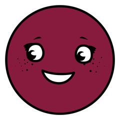 happy emoticon kawaii character