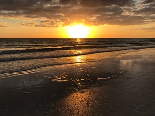 Dark Beach Sunset